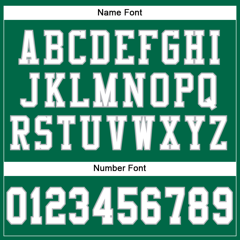 Custom Kelly Green White-Gray Mesh Authentic Football Jersey view 4