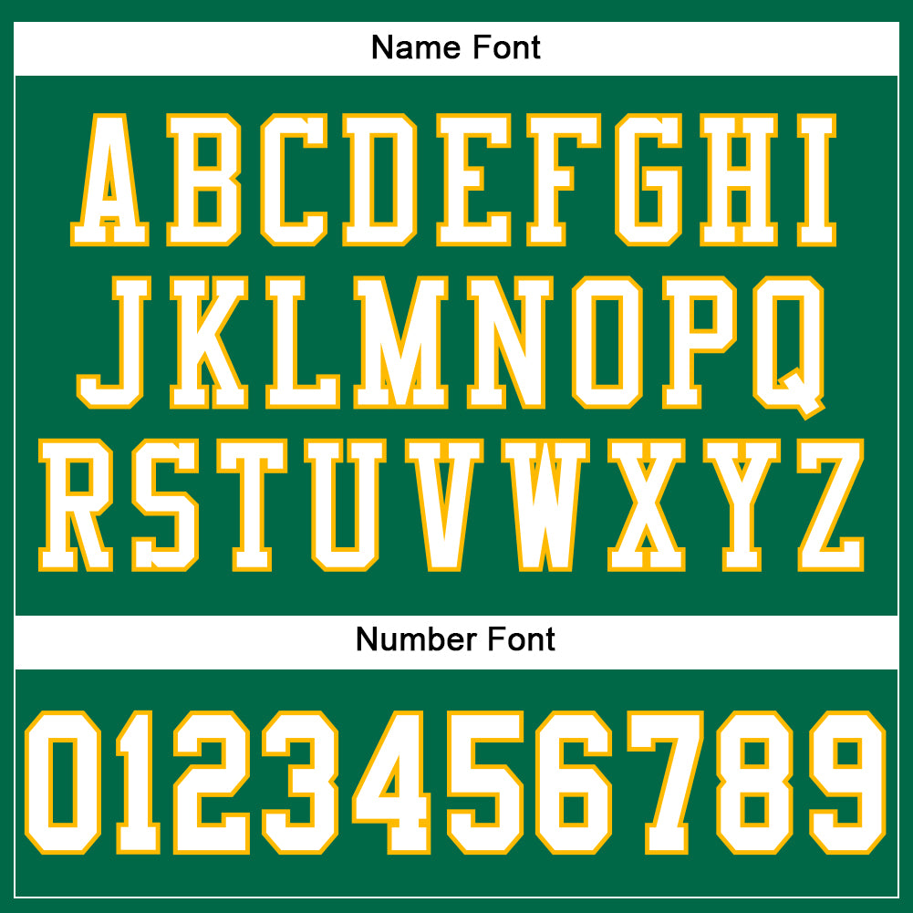 Custom Kelly Green White-Gold Mesh Authentic Football Jersey view 4