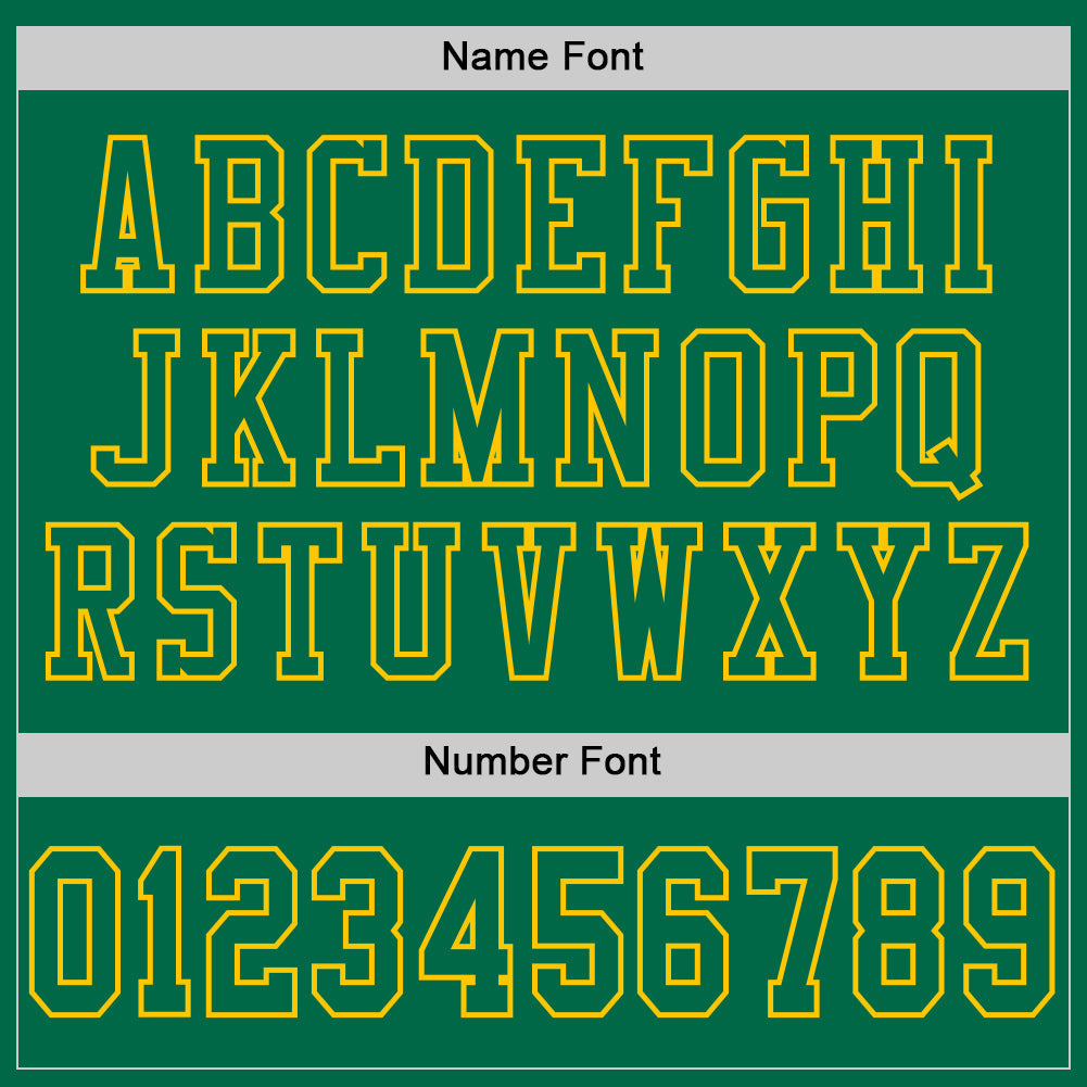 Custom Kelly Green Yellow Mesh Authentic Football Jersey view 4