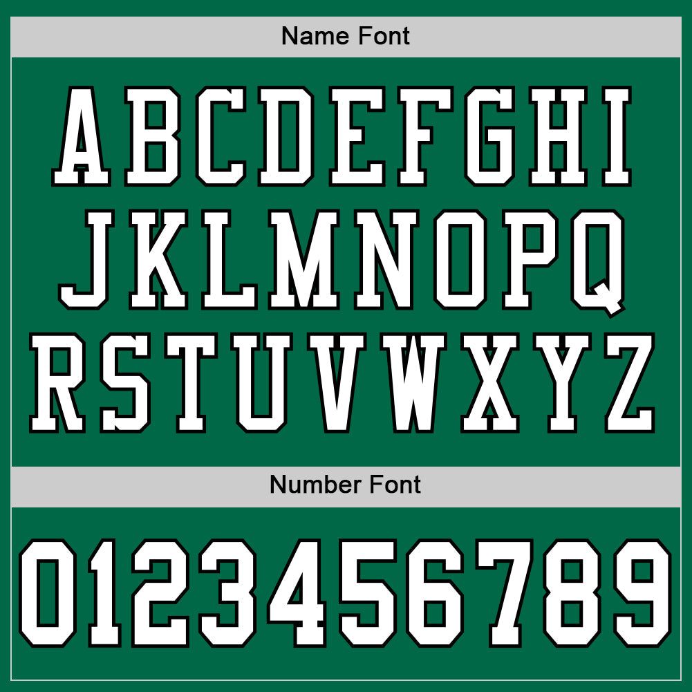 Custom Kelly Green White-Black Mesh Authentic Football Jersey view 4