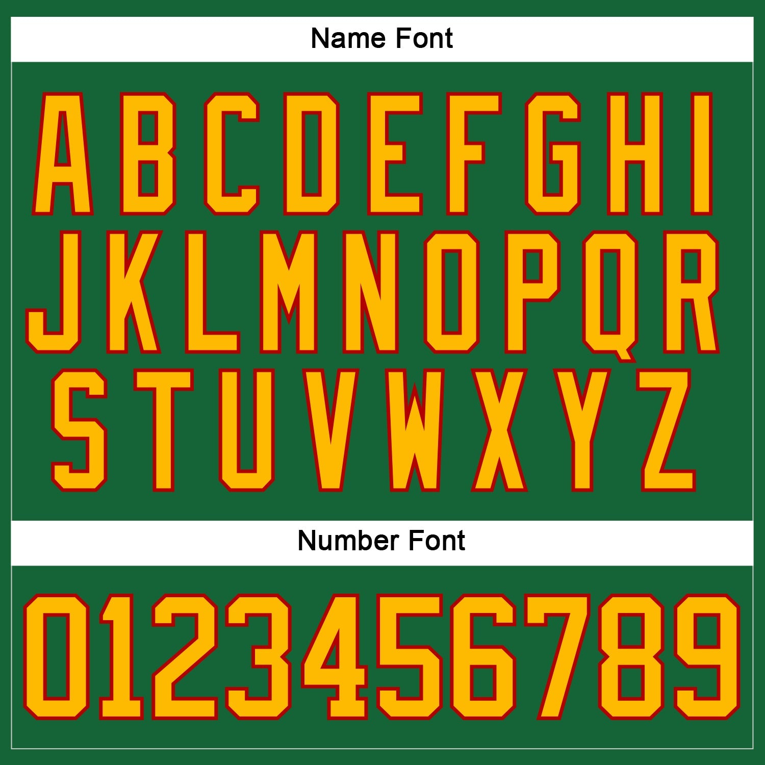 Custom Kelly Green Gold-Red Hockey Lace Neck Jersey view 5
