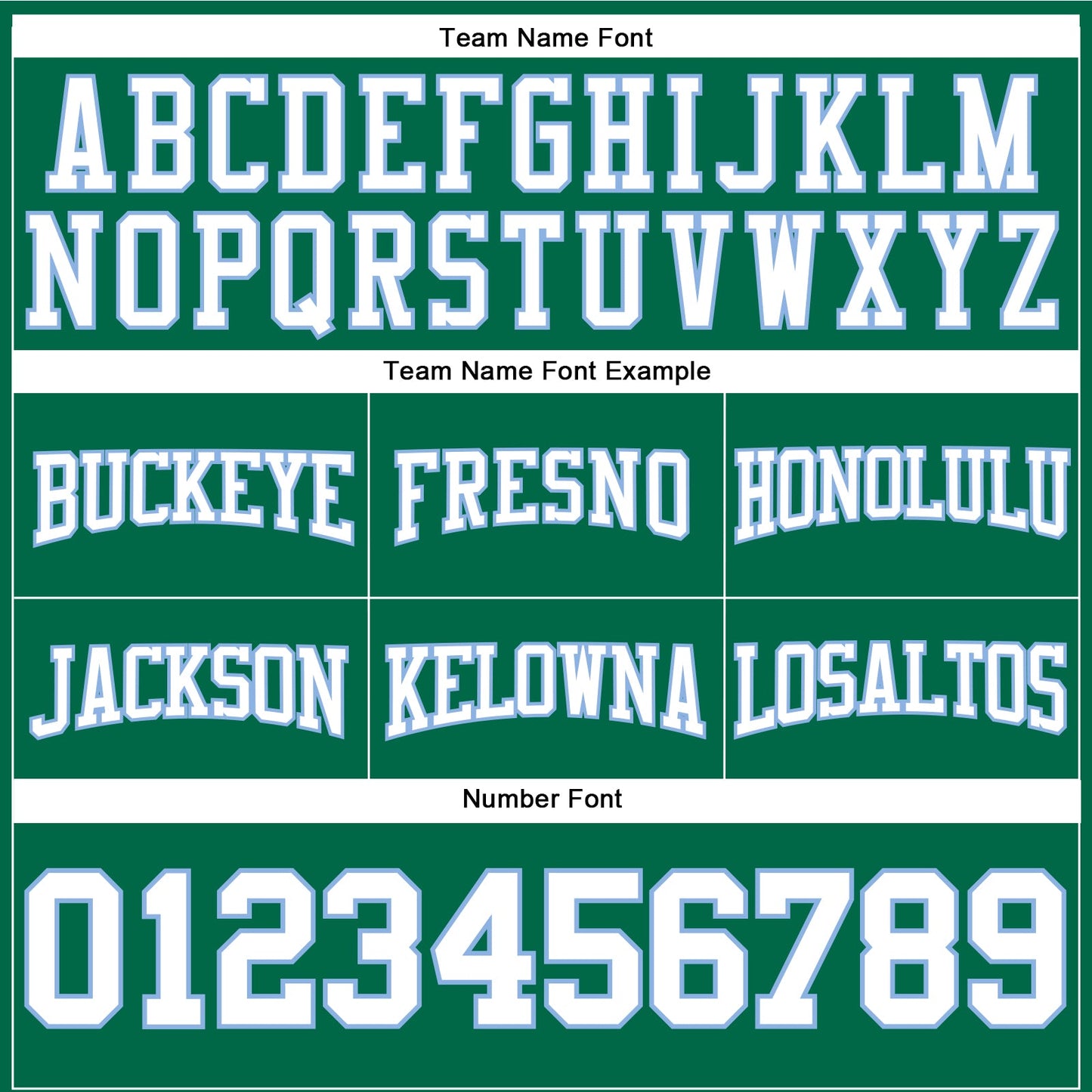 Custom Stitched Kelly Green White-Light Blue Football Pullover Sweatshirt Hoodie view 3