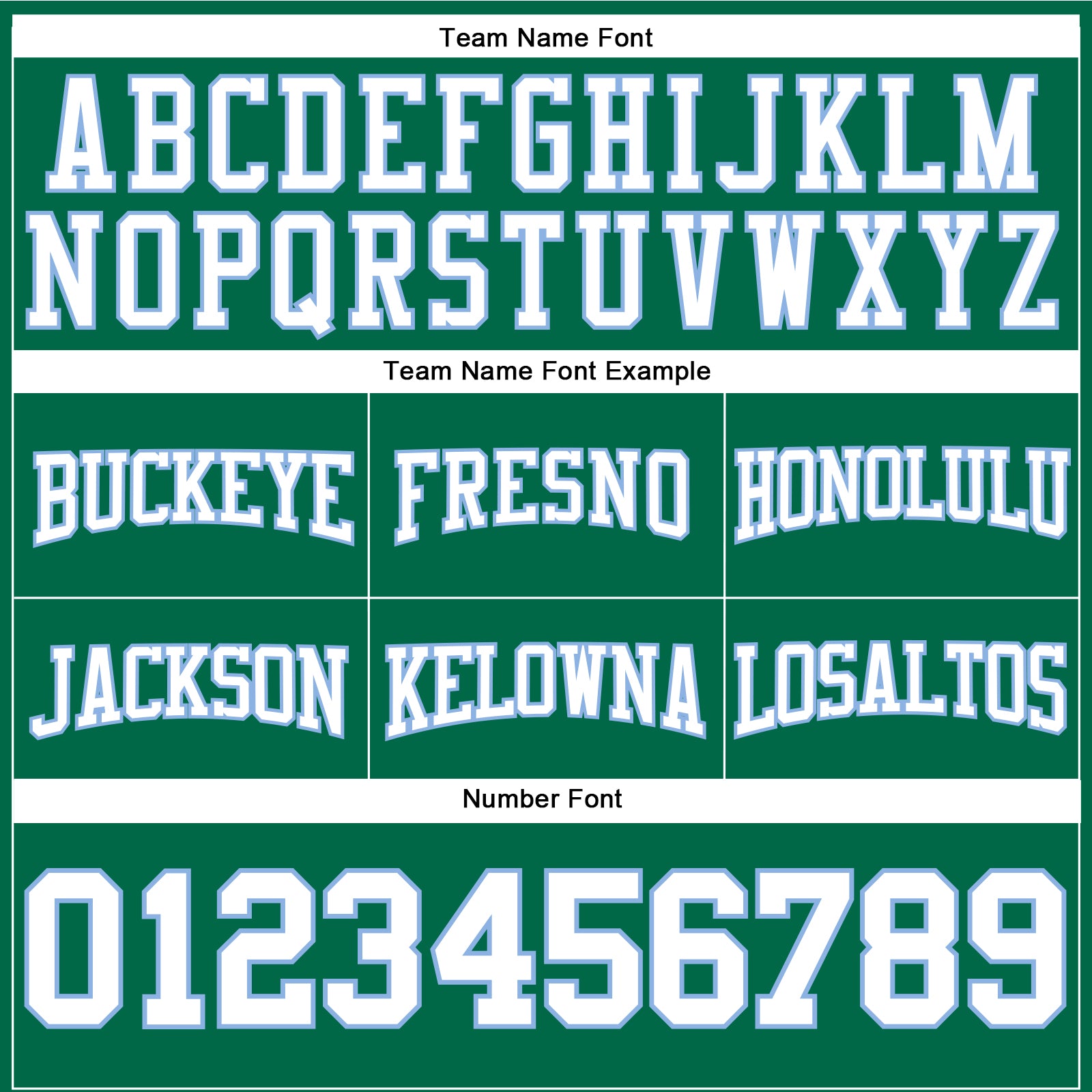 Custom Stitched Kelly Green White-Light Blue Football Pullover Sweatshirt Hoodie view 3