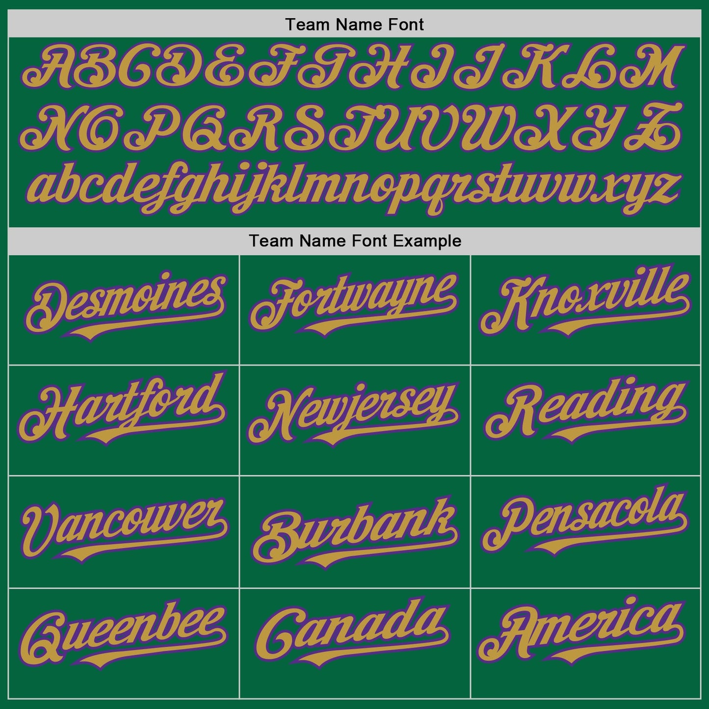 Custom Kelly Green Old Gold-Purple Authentic Baseball Jersey view 4