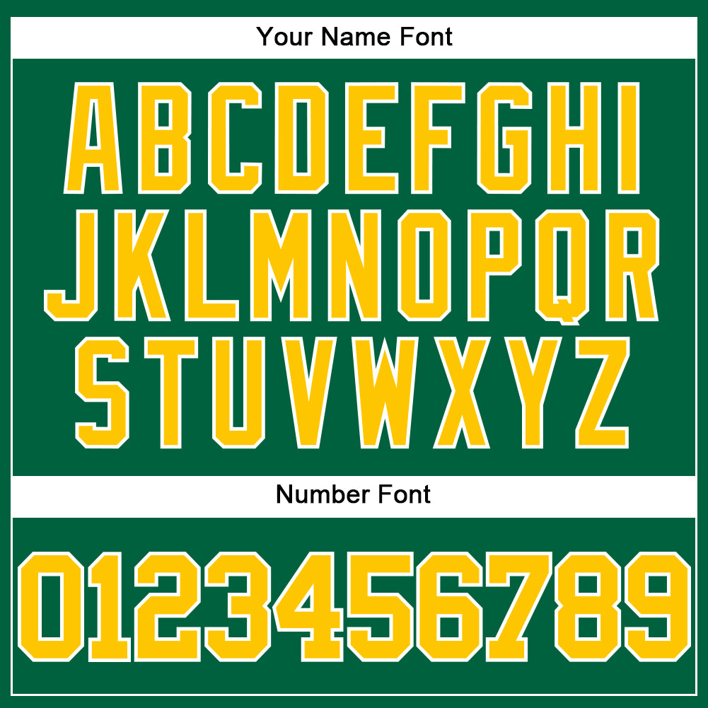 Custom Kelly Green Yellow-White Mesh Authentic Throwback Baseball Jersey view 5