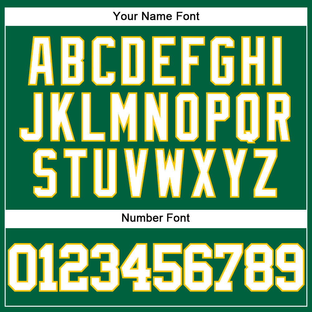 Custom Kelly Green White-Yellow Mesh Authentic Throwback Baseball Jersey view 5
