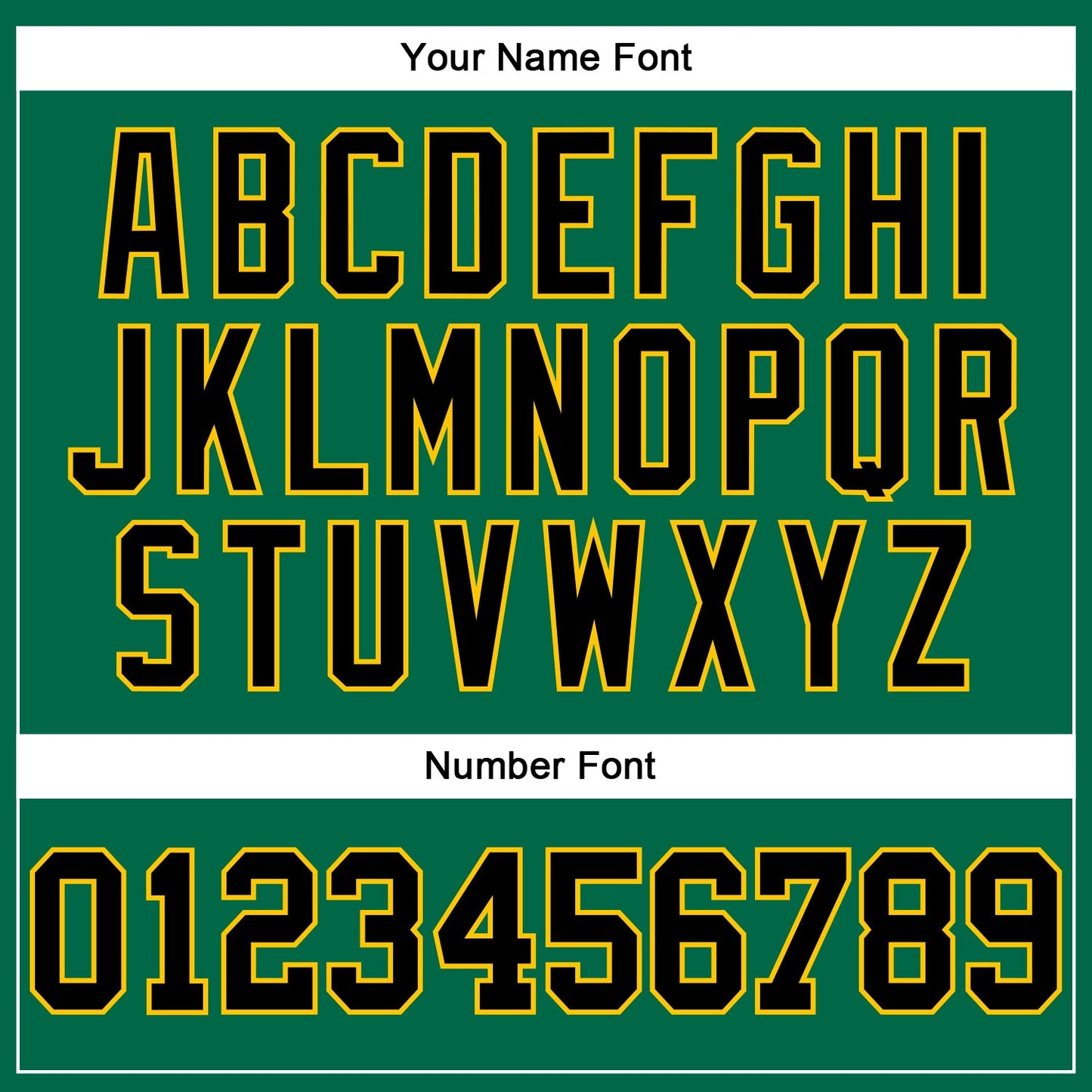 Custom Kelly Green Black-Yellow Authentic Football Jersey view 5