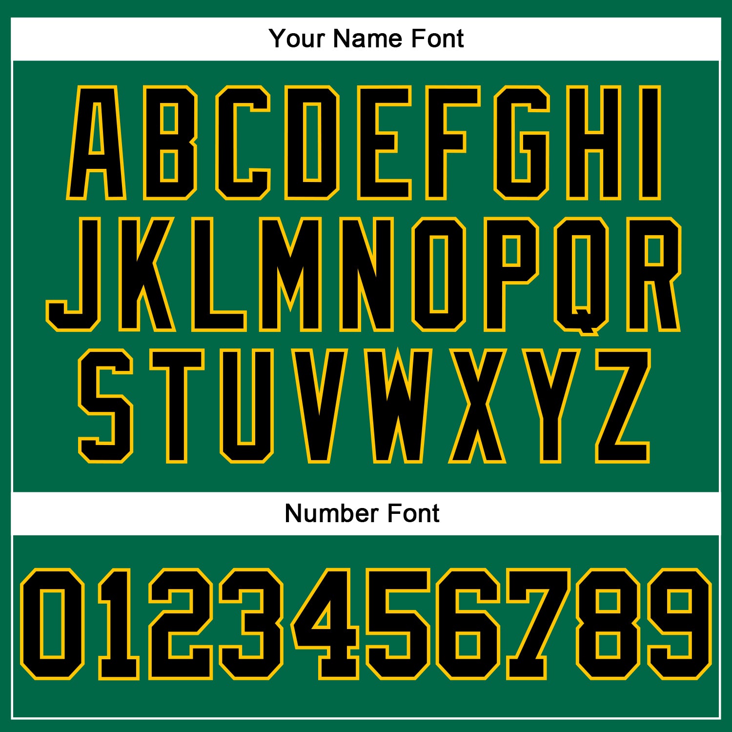 Custom Kelly Green Black-Yellow Authentic Football Jersey view 5