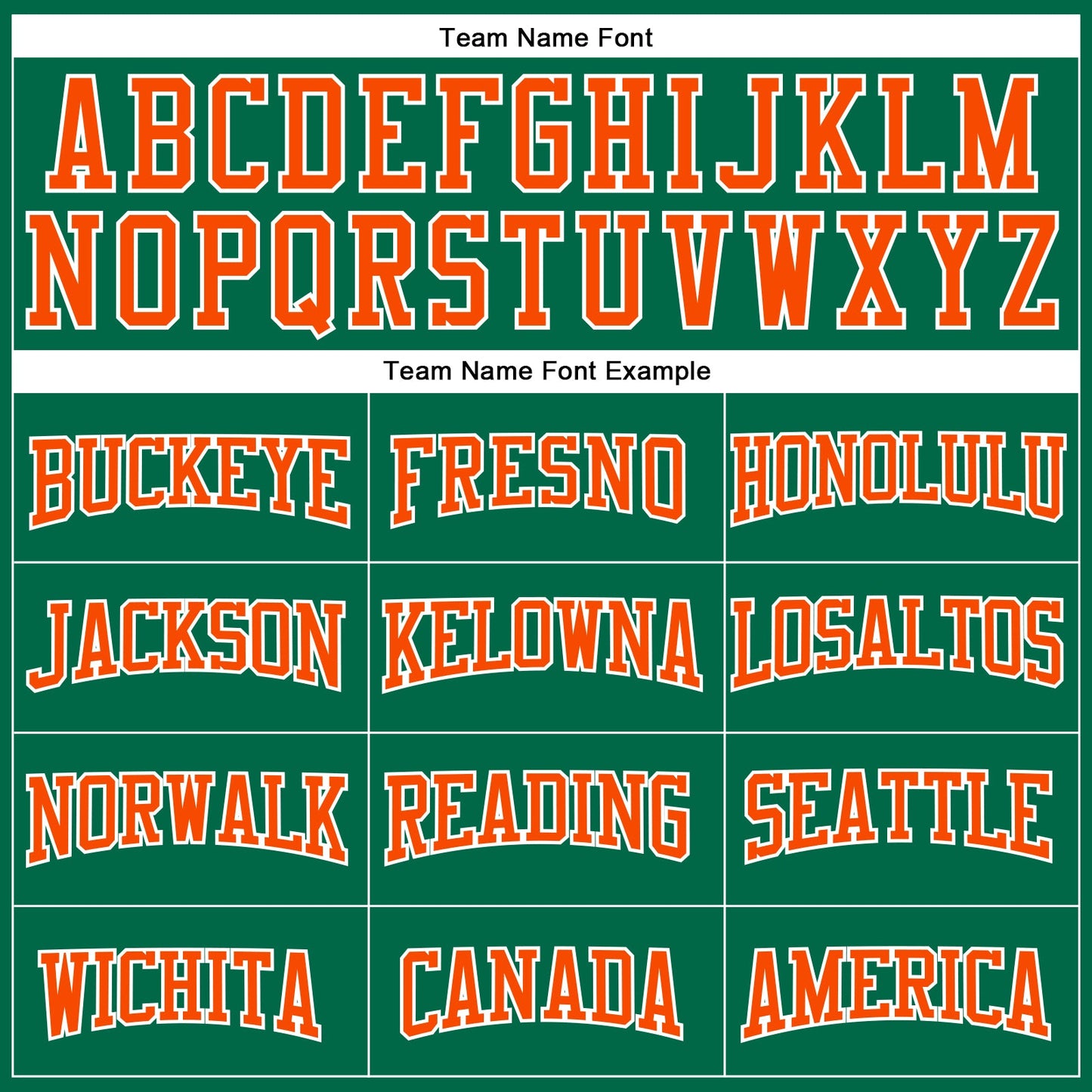 Custom Kelly Green Orange-White Authentic Football Jersey view 4