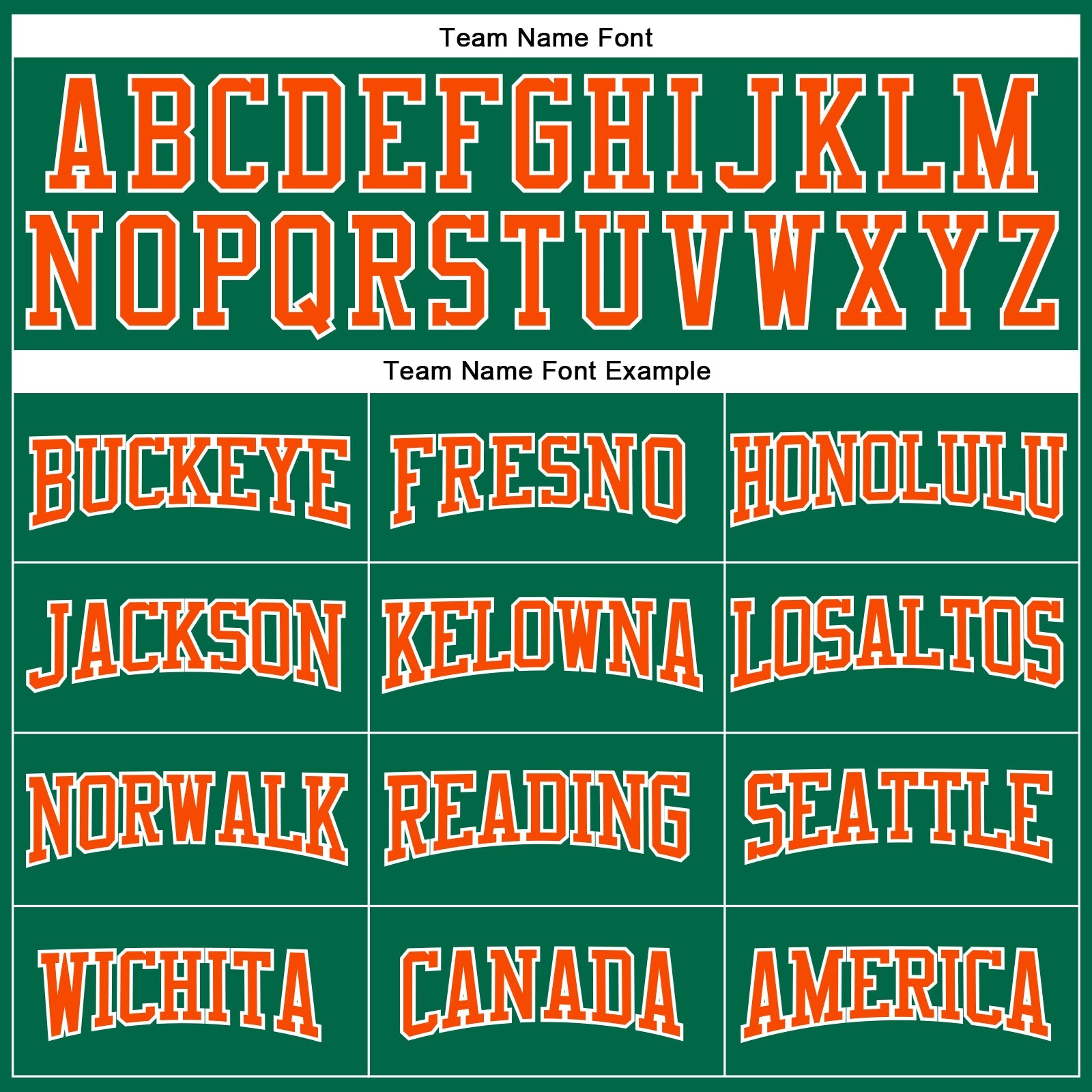 Custom Kelly Green Orange-White Authentic Football Jersey view 4