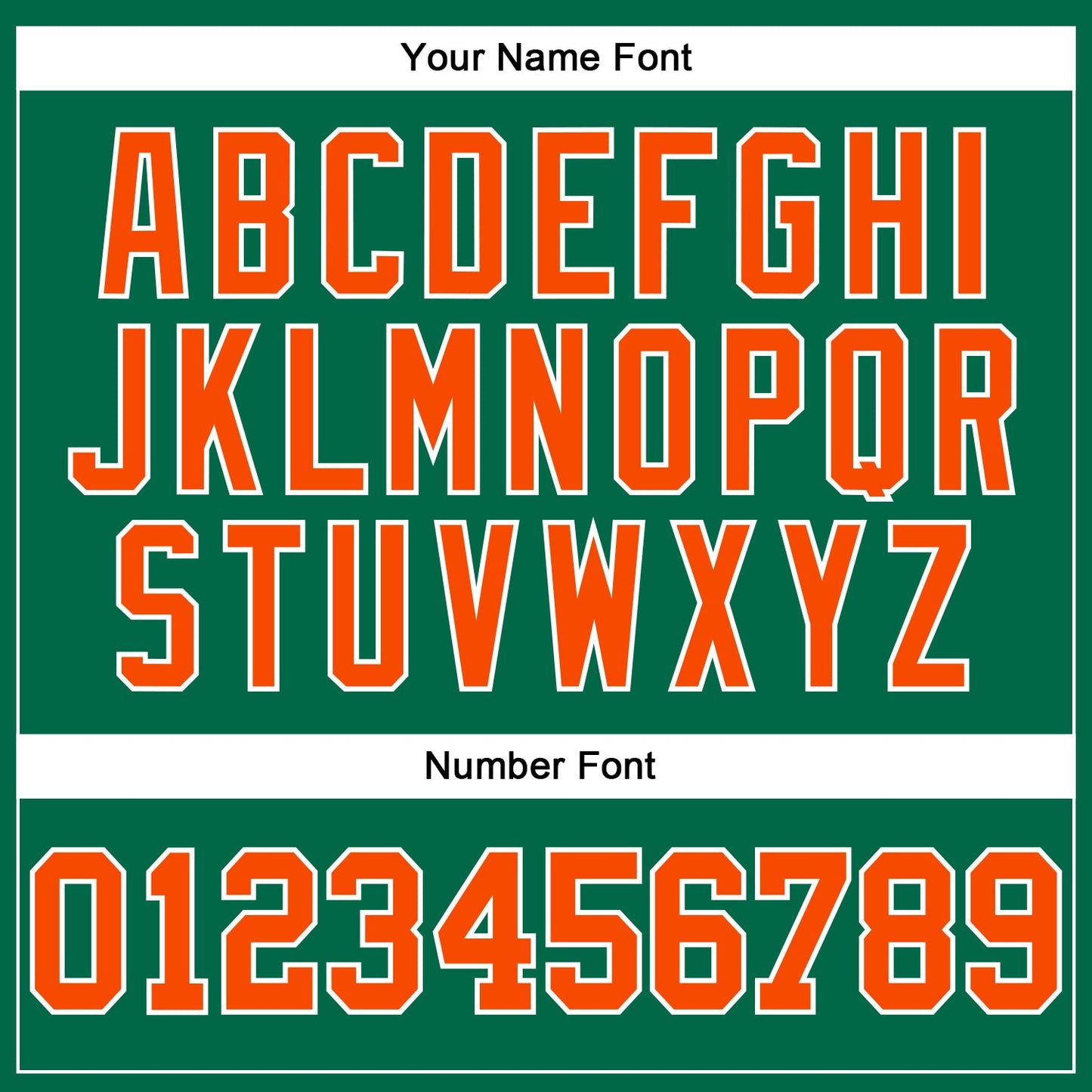 Custom Kelly Green Orange-White Authentic Football Jersey view 5