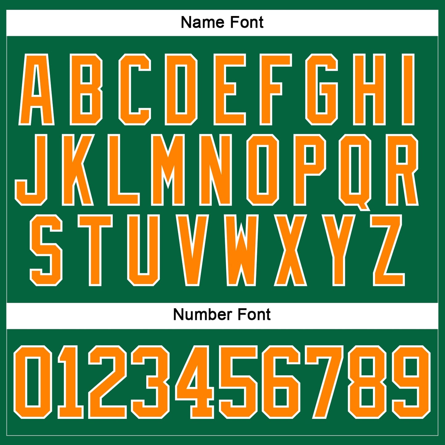 Custom Kelly Green Bay Orange-White Hockey Lace Neck Jersey view 5