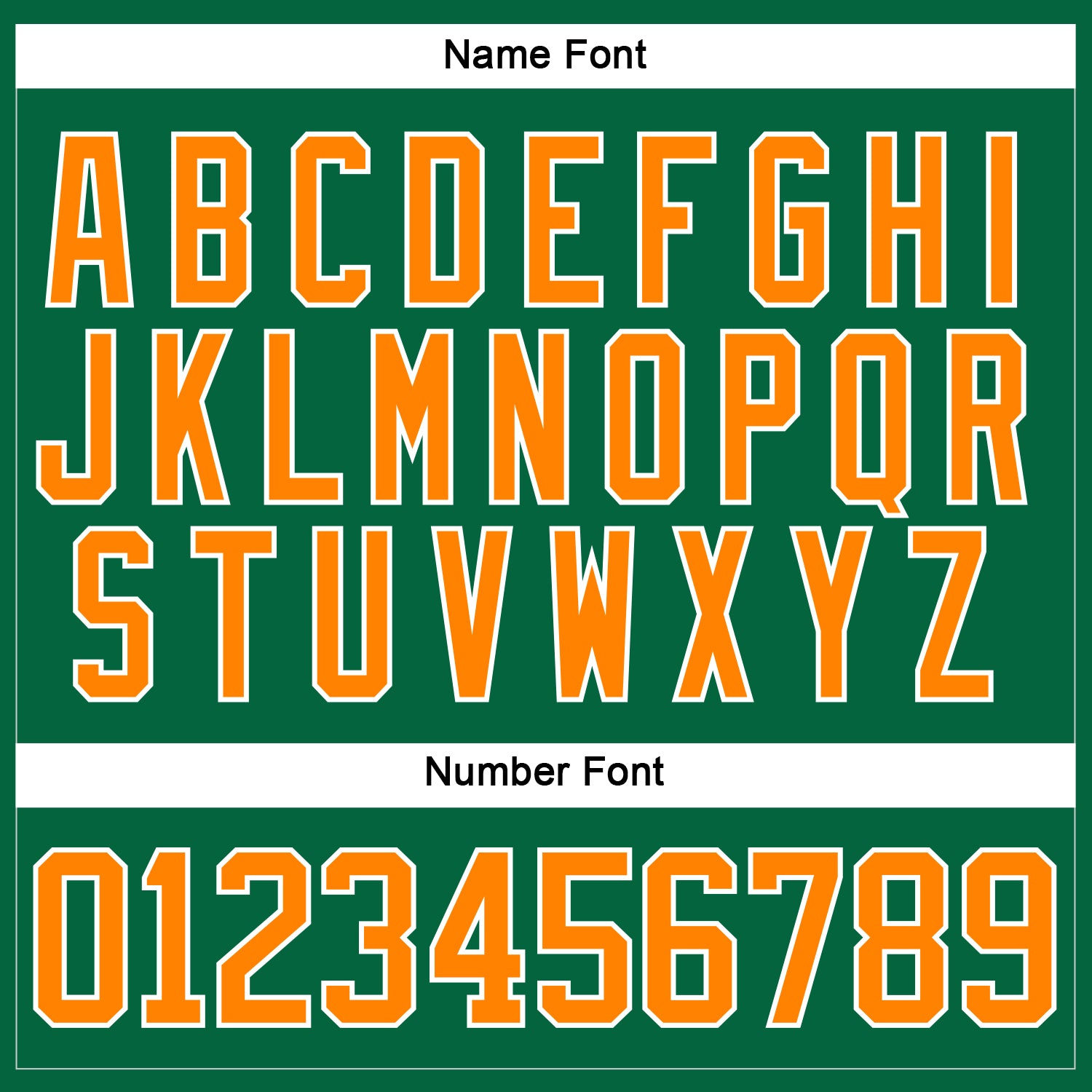 Custom Kelly Green Bay Orange-White Hockey Lace Neck Jersey view 5