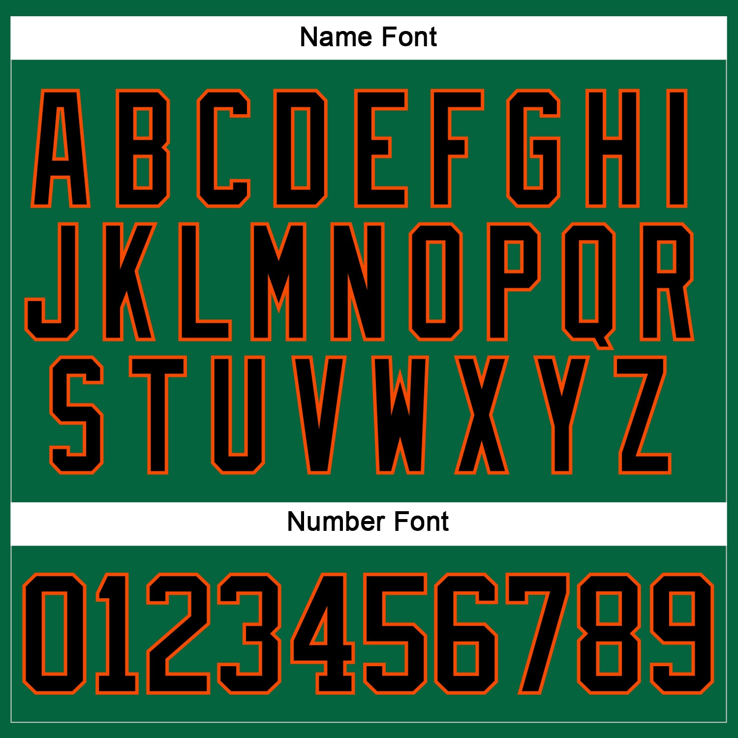 Custom Kelly Green Black-Orange Hockey Lace Neck Jersey view 5