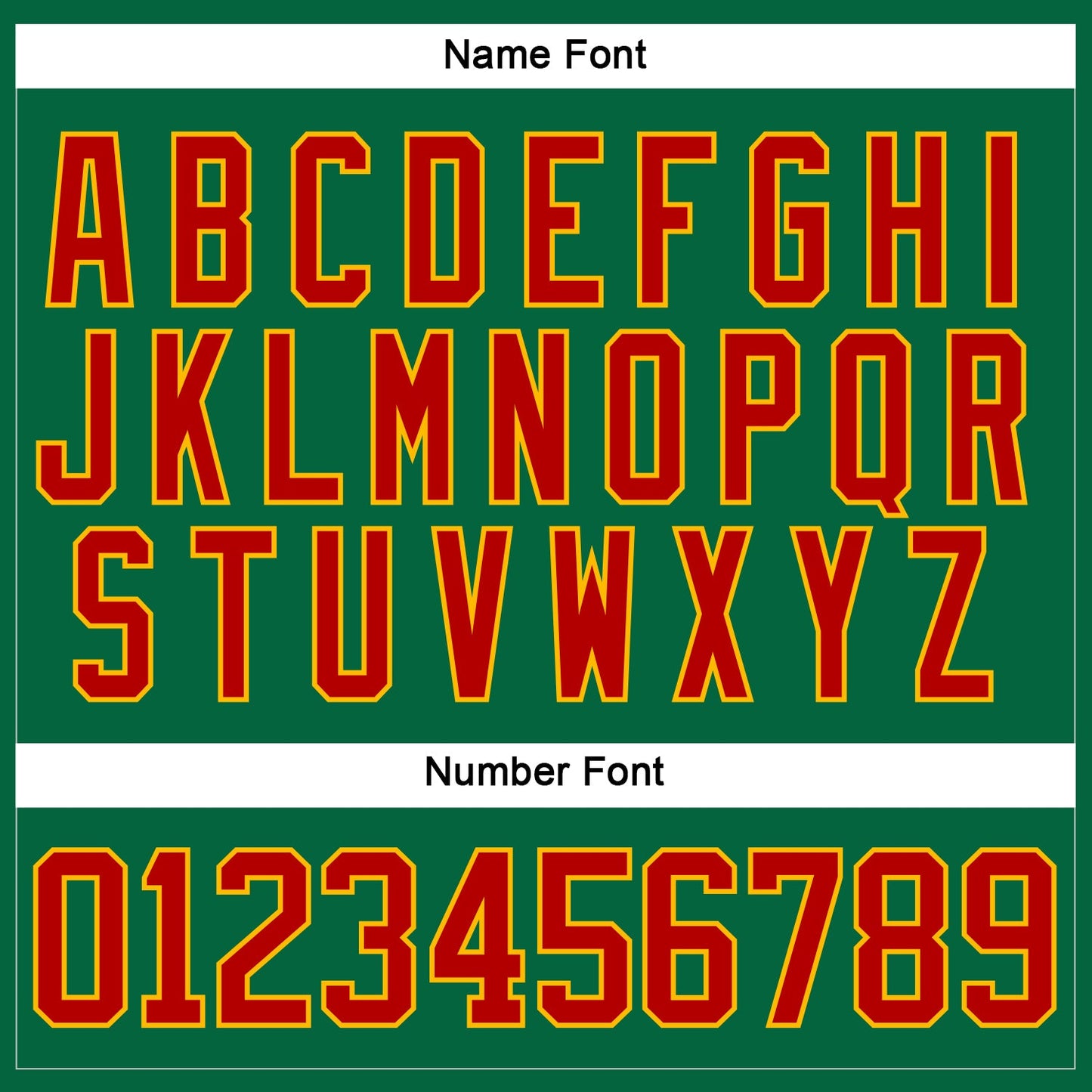 Custom Kelly Green Red-Gold Hockey Lace Neck Jersey view 5