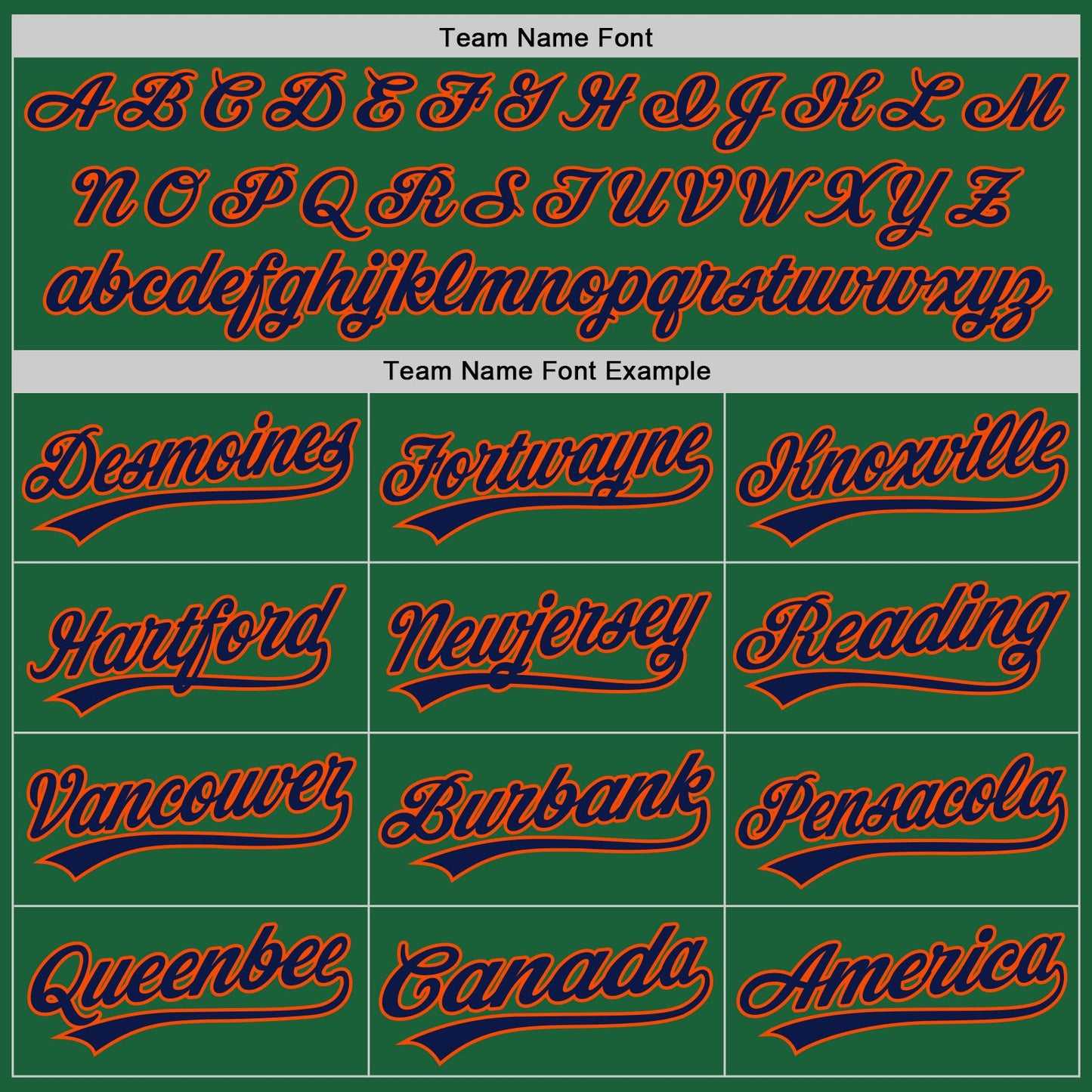 Custom Kelly Green Navy-Orange Authentic Throwback Baseball Jersey view 4