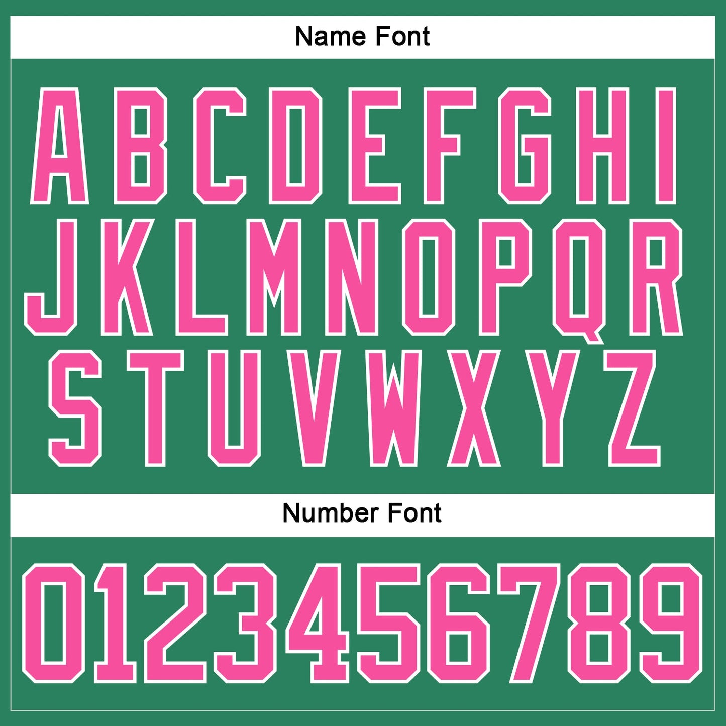 Custom Kelly Green Pink-White Hockey Jersey view 5