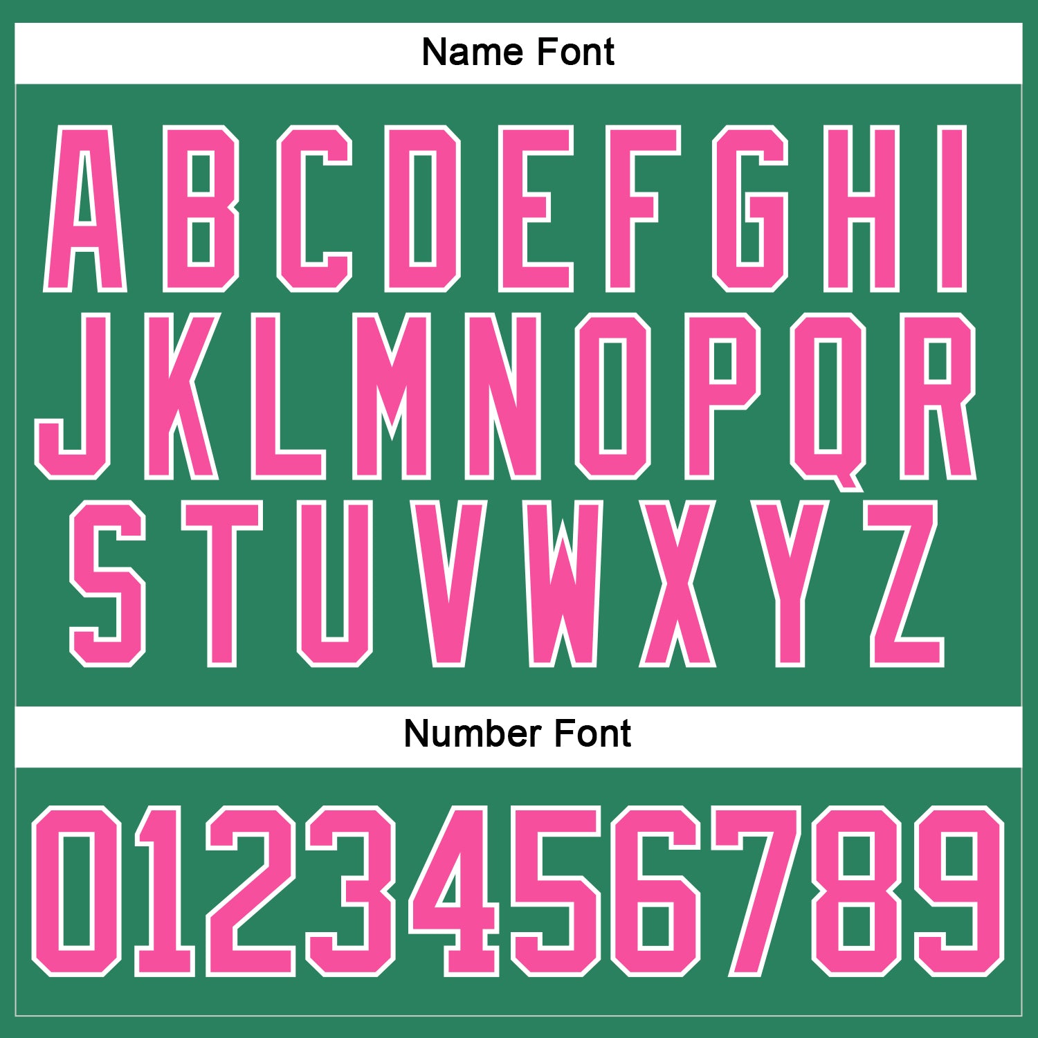 Custom Kelly Green Pink-White Hockey Jersey view 5