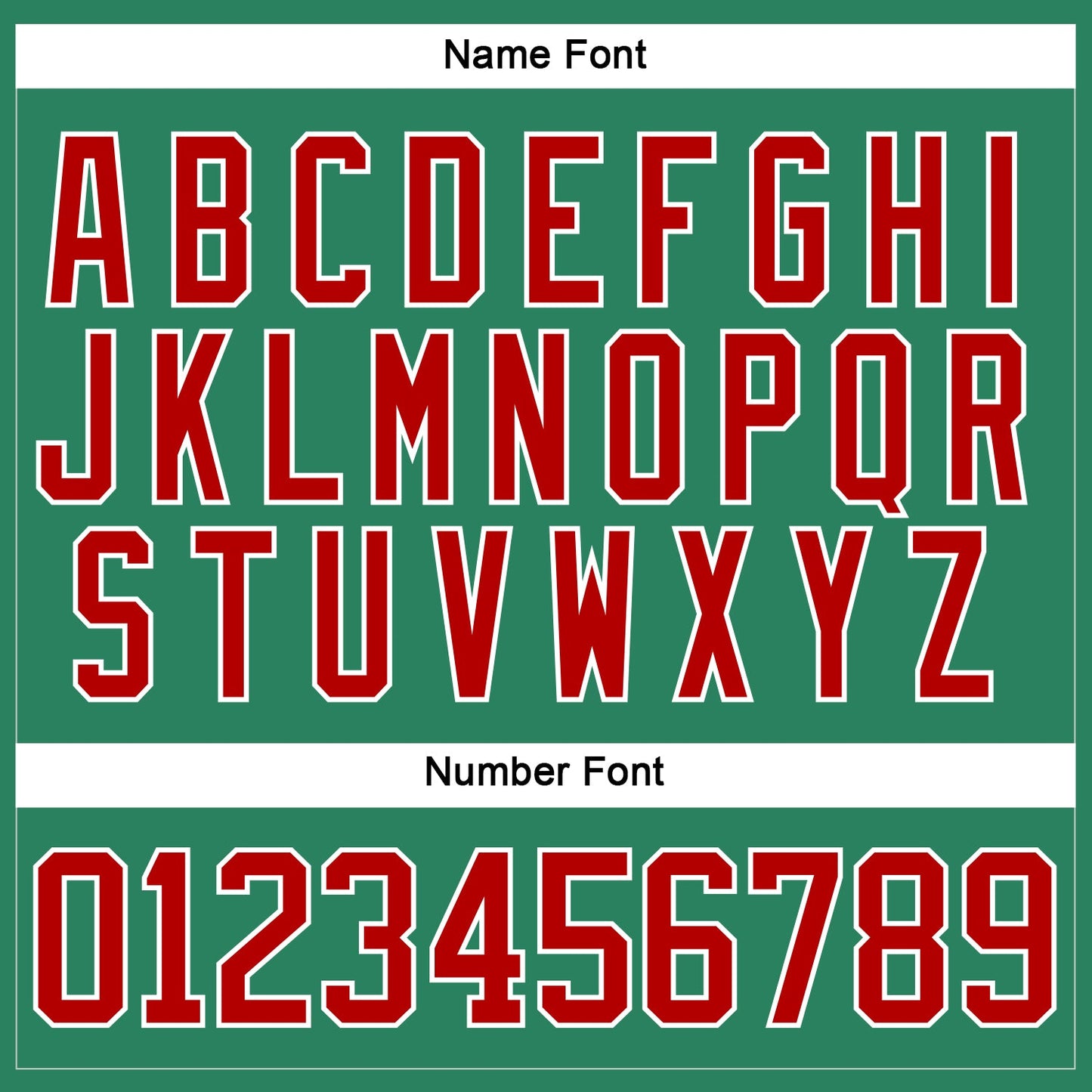 Custom Kelly Green Red-White Hockey Jersey view 5