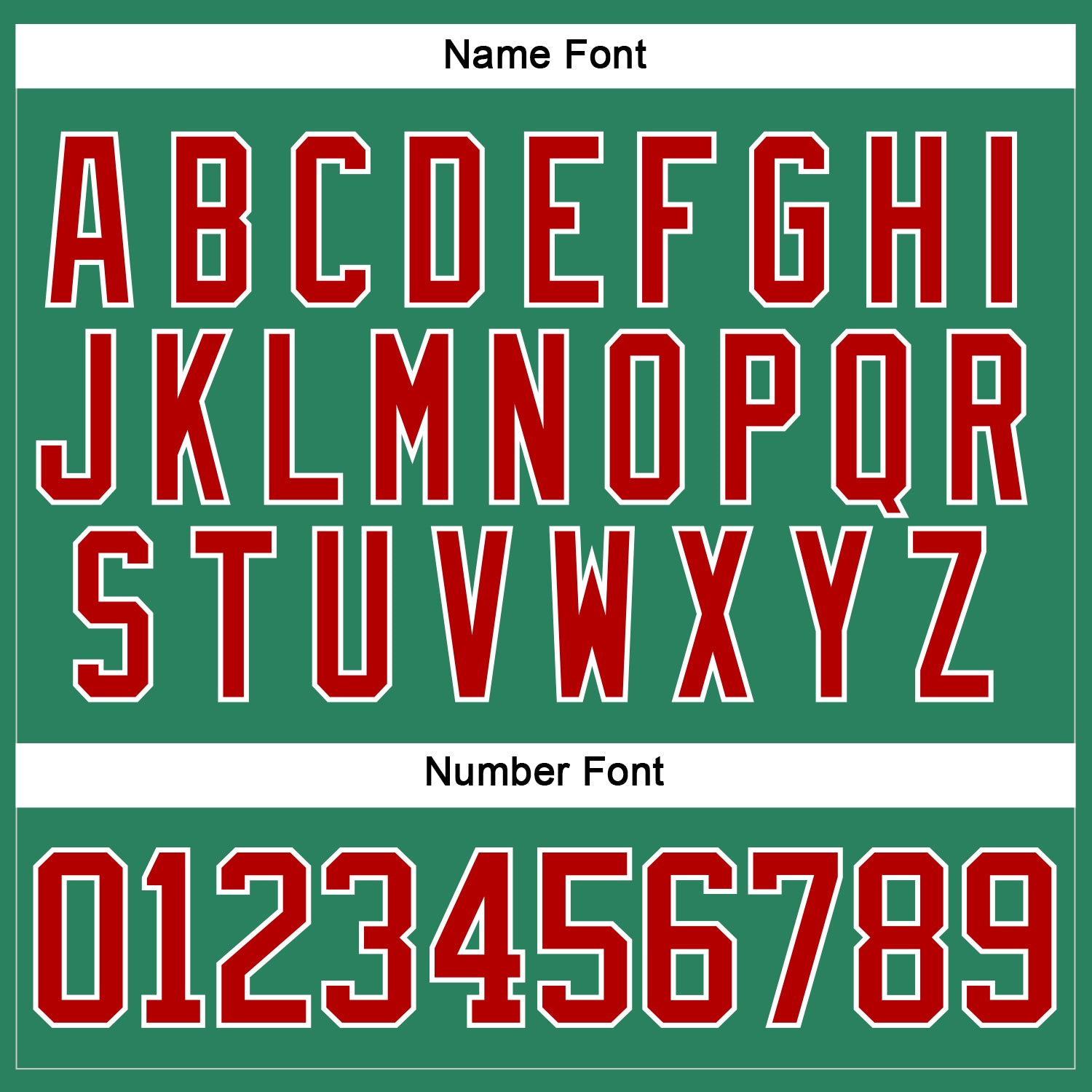 Custom Kelly Green Red-White Hockey Jersey view 5