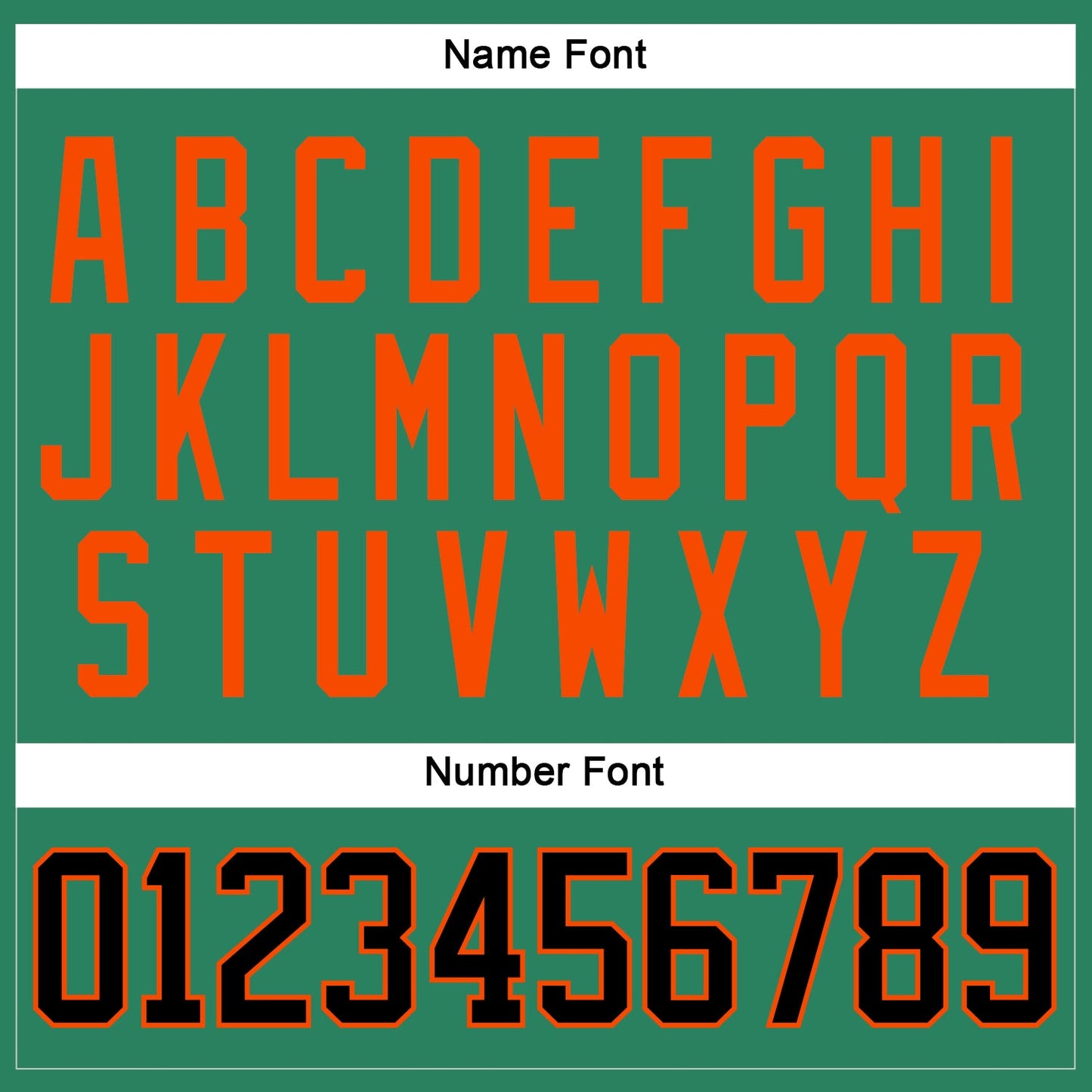 Custom Kelly Green Black-Orange Hockey Jersey view 5