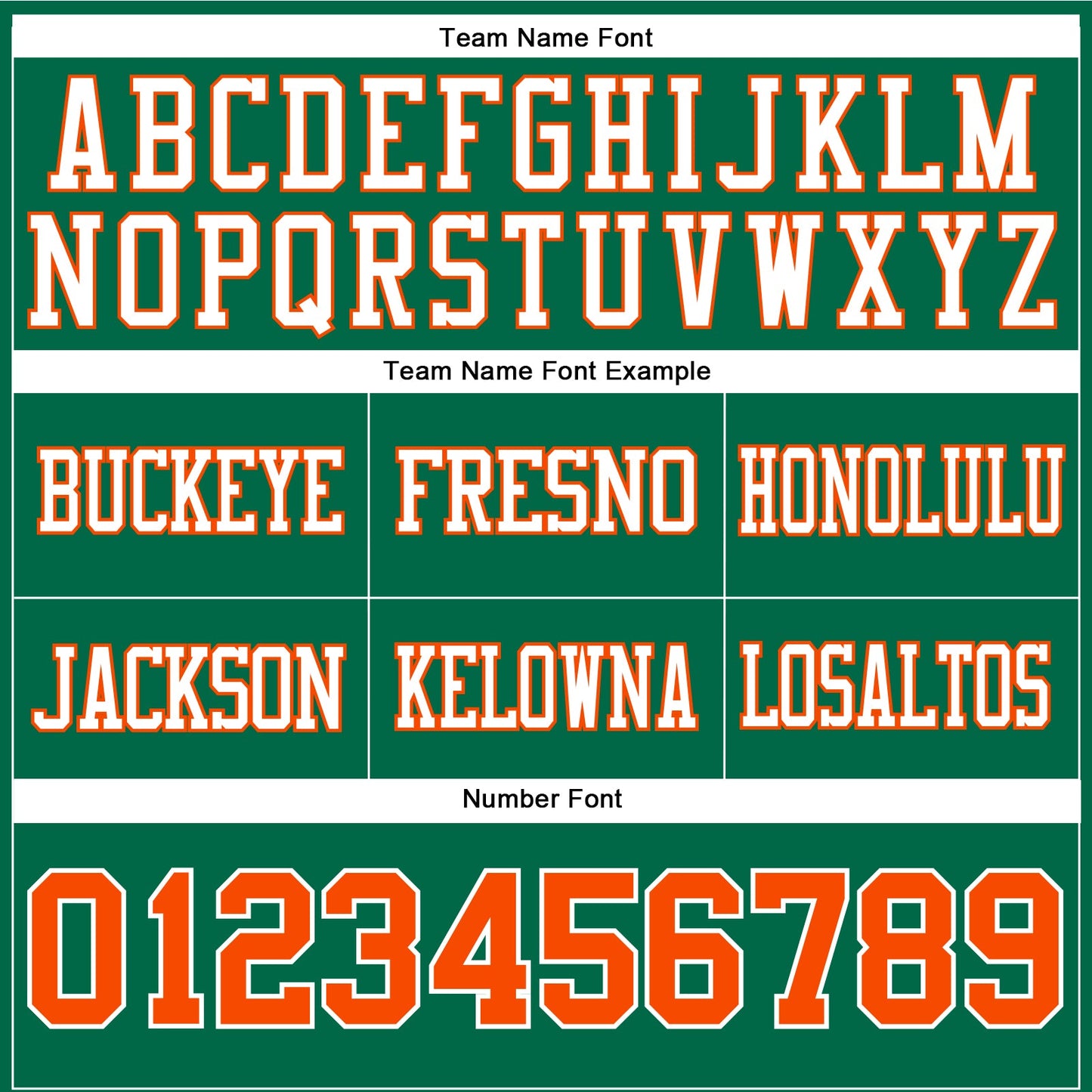 Custom Kelly Green Orange-White Authentic Football Jersey view 4