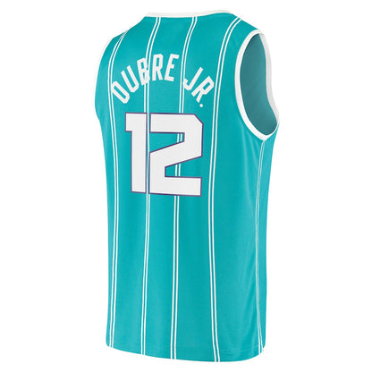 C.Hornets #12 Kelly Oubre Jr. Fanatics Branded 2021-22 Fast Break Replica Jersey Icon Edition Teal Stitched American Basketball Jersey - Main View