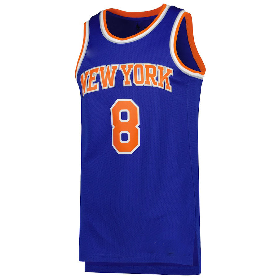 NY.Knicks #8 Kemba Walker Unisex 2022-23 Swingman Jersey Icon Edition Blue Stitched American Basketball Jersey - Main View