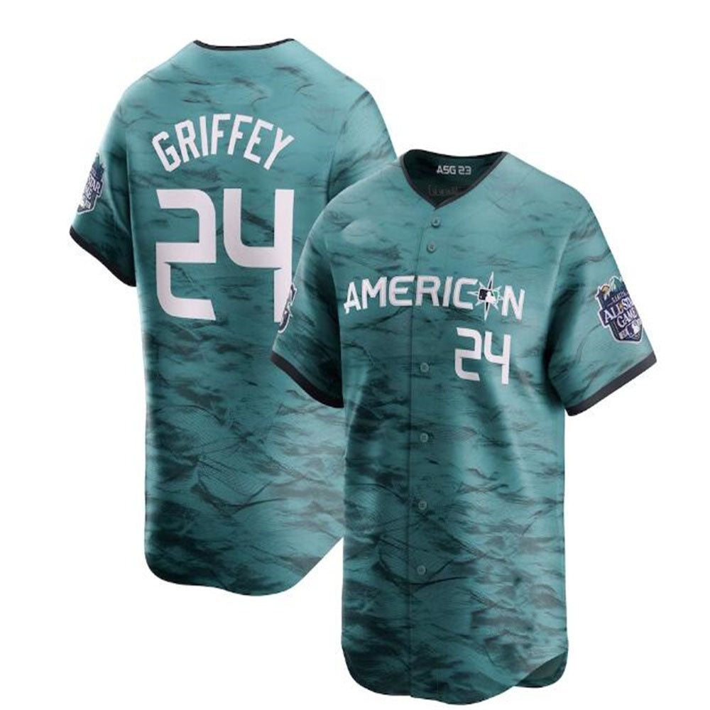 #24 Ken Griffey Jr. American League 2023 All-Star Game Limited Player Jersey - Teal Baseball Jerseys - Main View
