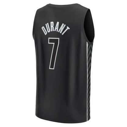 B.Nets #7 Kevin Durant Fanatics Branded 2022-23 Fast Break Player Jersey Black Statement Edition Stitched American Basketball Jersey - Main View