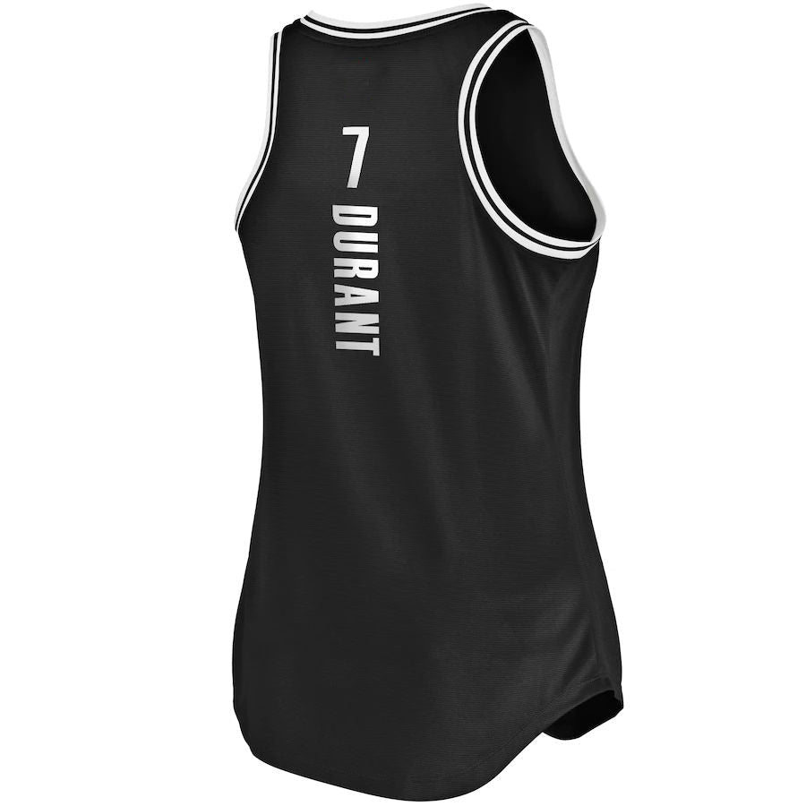 B.Nets #7 Kevin Durant Fanatics Branded Fast Break Tank Jersey Black Icon Edition Stitched American Basketball Jersey - Main View