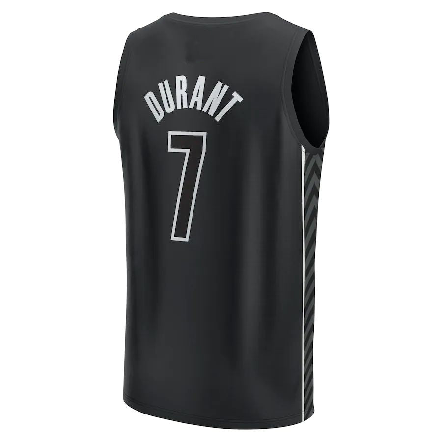 B.Nets #7 Kevin Durant Fanatics Branded 2022-23 Fast Break Player Jersey Black Statement Edition Stitched American Basketball Jersey - Main View