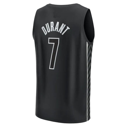 B.Nets #7 Kevin Durant Fanatics Branded 2022-23 Fast Break Player Jersey Black Statement Edition Stitched American Basketball Jersey - Main View