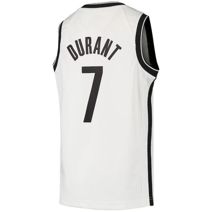 B.Nets #7 Kevin Durant 2020-21 Swingman Jersey Association Edition White Stitched American Basketball Jersey - Main View