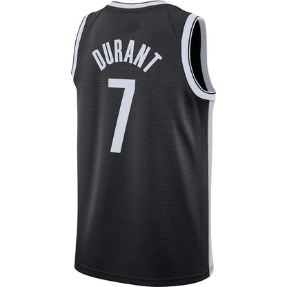 B.Nets #7 Kevin Durant 2020-21 Swingman Jersey Black Icon Edition Stitched American Basketball Jersey - Main View