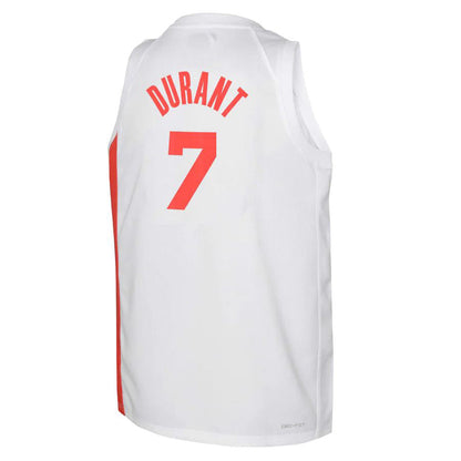 B.Nets #7 Kevin Durant 2022-23 Swingman Jersey White  Classic Edition Stitched American Basketball Jersey - Main View