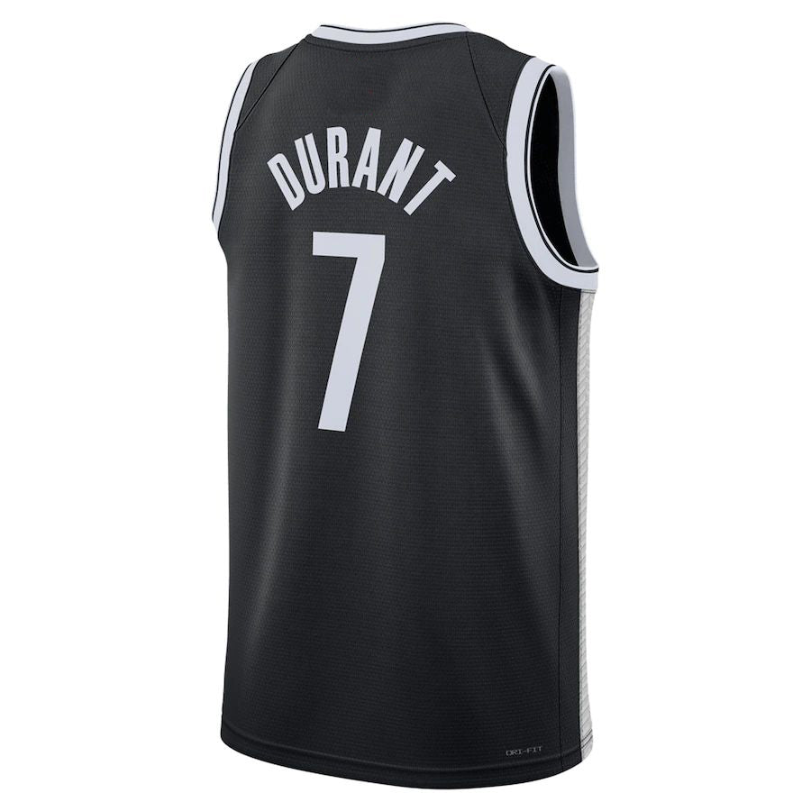 B.Nets #7 Kevin Durant Unisex 2022-23 Swingman Jersey Icon Edition Black Stitched American Basketball Jersey - Main View