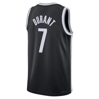 B.Nets #7 Kevin Durant Unisex 2022-23 Swingman Jersey Icon Edition Black Stitched American Basketball Jersey - Main View