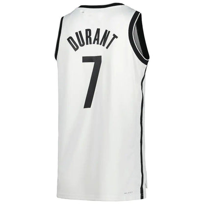 B.Nets #7 Kevin Durant Unisex 2022-23 Swingman Jersey White Association Edition Stitched American Basketball Jersey - Main View