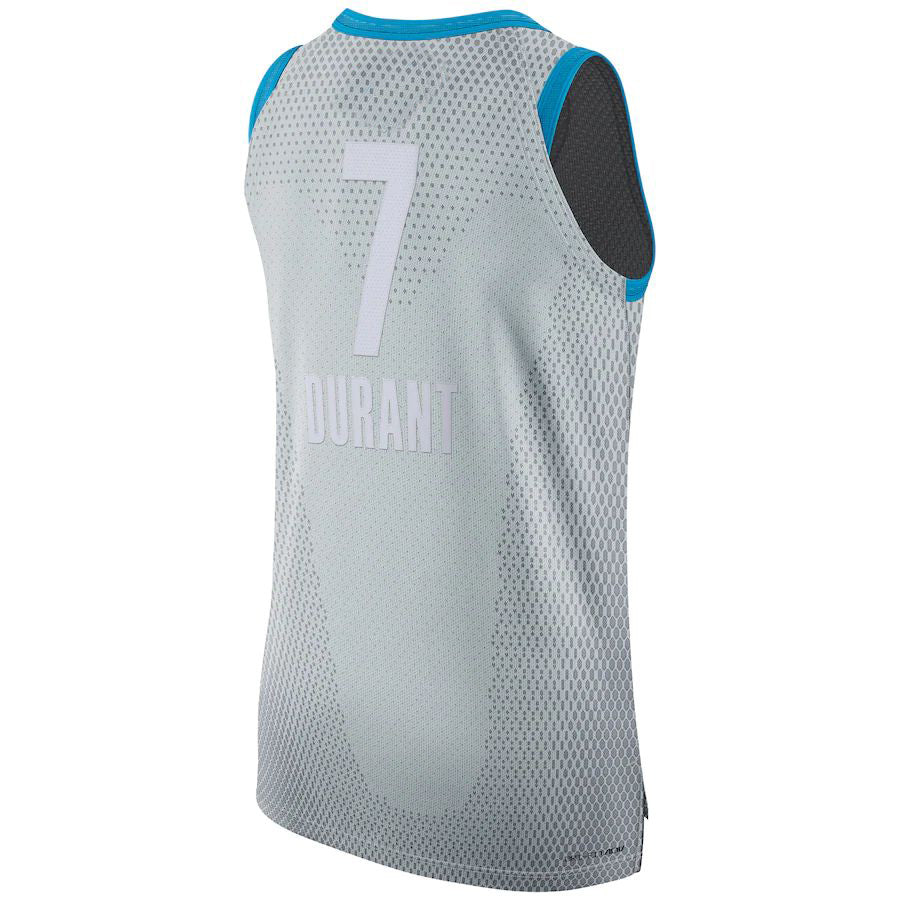 B.Nets #7 Kevin Durant 2022 All-Star Game Authentic Jersey Gray Stitched American Basketball Jersey - Main View
