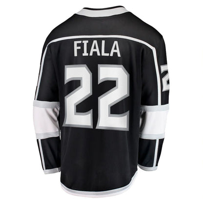 LA.Kings #22 Kevin Fiala Fanatics Branded Home Breakaway Player Jersey Black Stitched American Hockey Jerseys - Main View