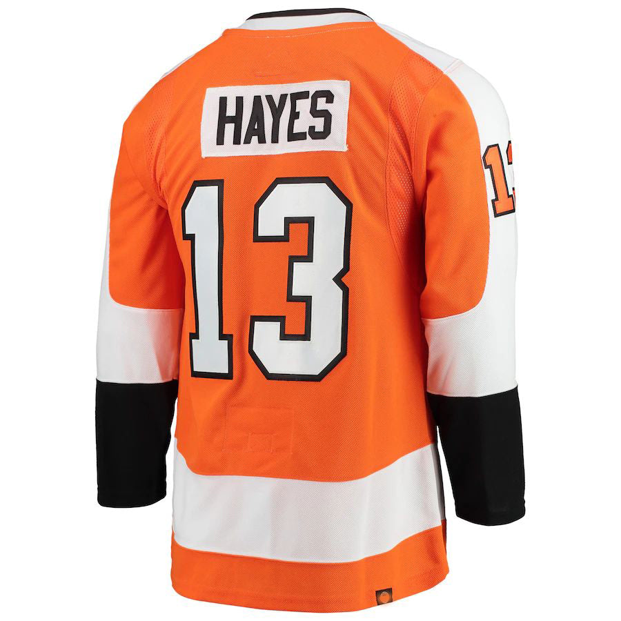 P.Flyers #13 Kevin Hayes Home Primegreen Authentic Pro Player Jersey Orange Stitched American Hockey Jerseys - Main View