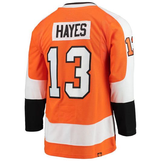 P.Flyers #13 Kevin Hayes Home Primegreen Authentic Pro Player Jersey Orange Stitched American Hockey Jerseys - Main View