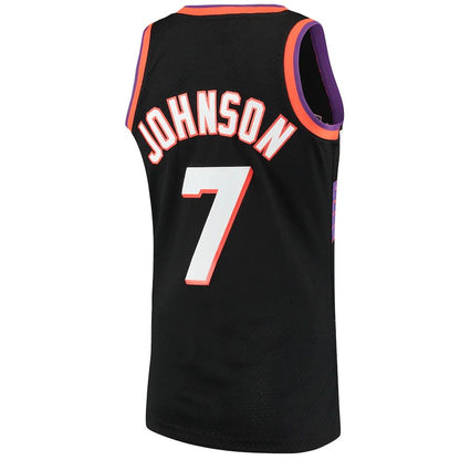 P.Suns #7 Kevin Johnson Mitchell & Ness 1996-97 Hardwood Classics Swingman Jersey Black Stitched American Basketball Jersey - Main View