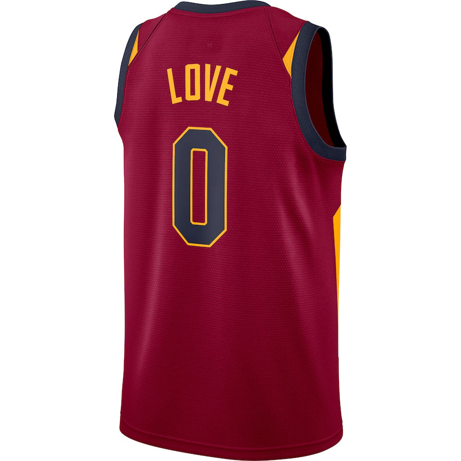 C.Cavaliers #0 Kevin Love Swingman Jersey Maroon Wine Icon Edition Stitched American Basketball Jersey - Main View