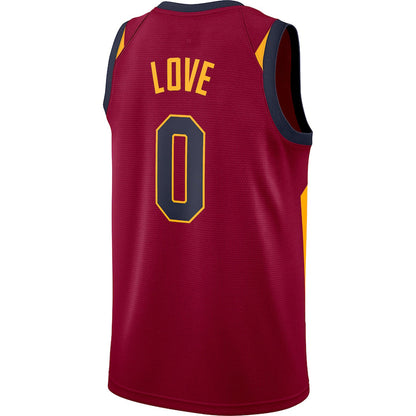 C.Cavaliers #0 Kevin Love Swingman Jersey Maroon Wine Icon Edition Stitched American Basketball Jersey - Main View