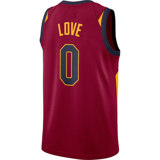 C.Cavaliers #0 Kevin Love Swingman Jersey Maroon Wine Icon Edition Stitched American Basketball Jersey - Main View