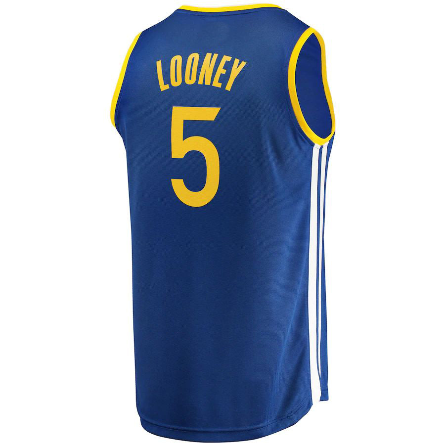G.State Warriors #5 Kevon Looney Fanatics Branded 2022-23 Fast Break Replica Player Jersey Icon Blue Stitched American Basketball Jersey - Main View