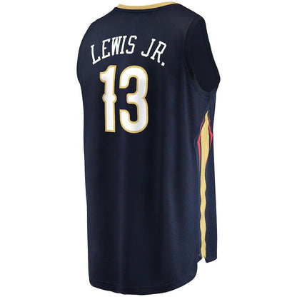 NO.Pelicans #13 Kira Lewis Jr. Fanatics Branded  2020  Draft First Round Pick Fast Break Replica Jersey  Navy Stitched American Basketball Jersey - Main View