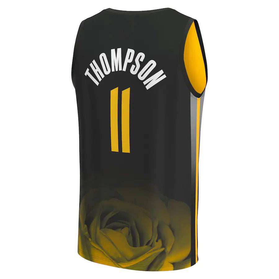 G.State Warriors #11 Klay Thompson Fanatics Branded 2022-23 Fastbreak Jersey City Edition Black Stitched American Basketball Jersey - Main View